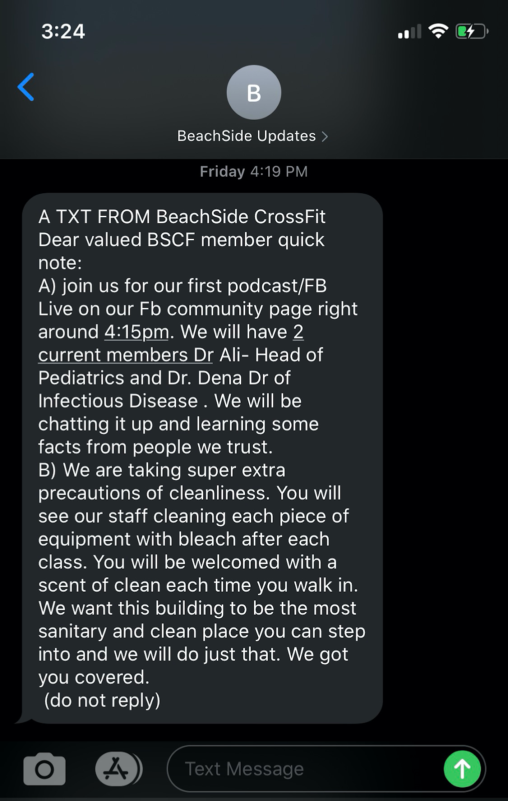 przykład sms marketingowych