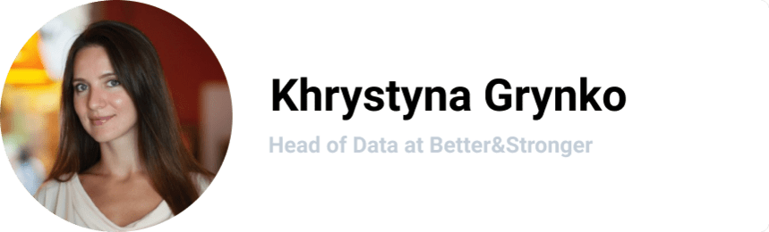 Khrystyna Grynko、Better＆Strongerのデータ責任者