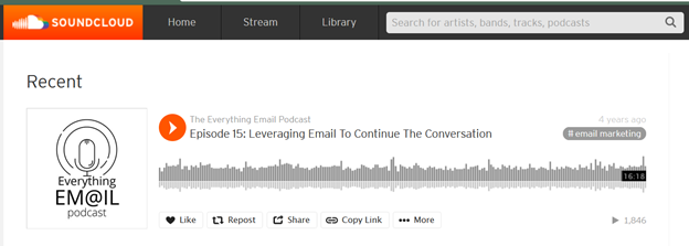 SoundCloudのポッドキャスト