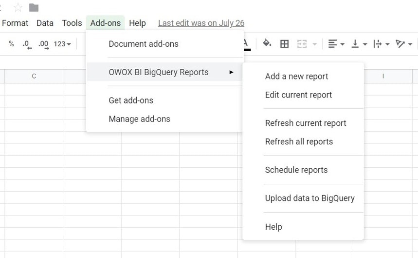 OWOXBIBigQueryレポート