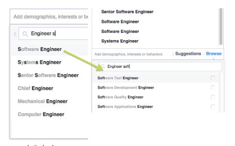 filtro de público em anúncios