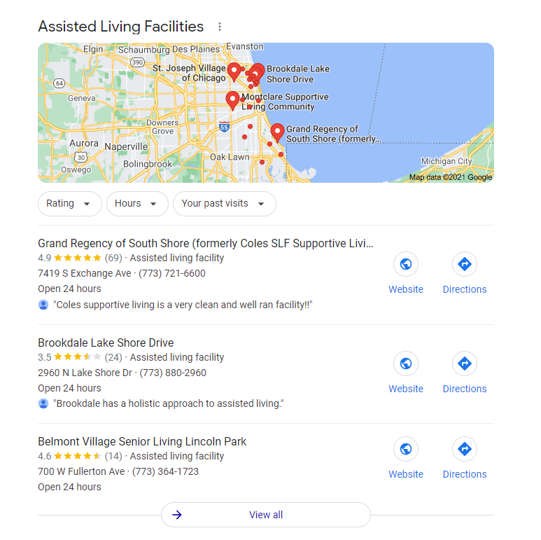 Betreutes Wohnen lokale SEO