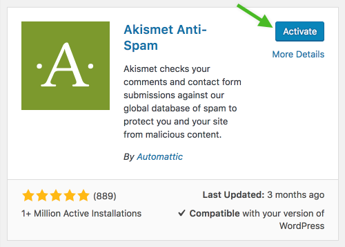 Plugin anti-spam Akismet