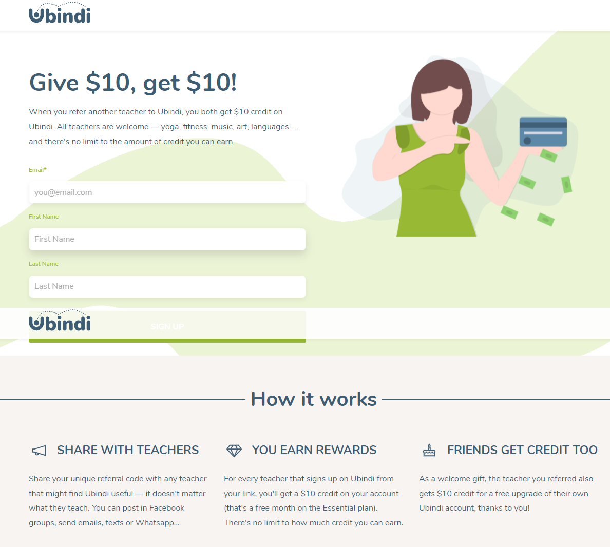 Programul de recomandare Ubindi