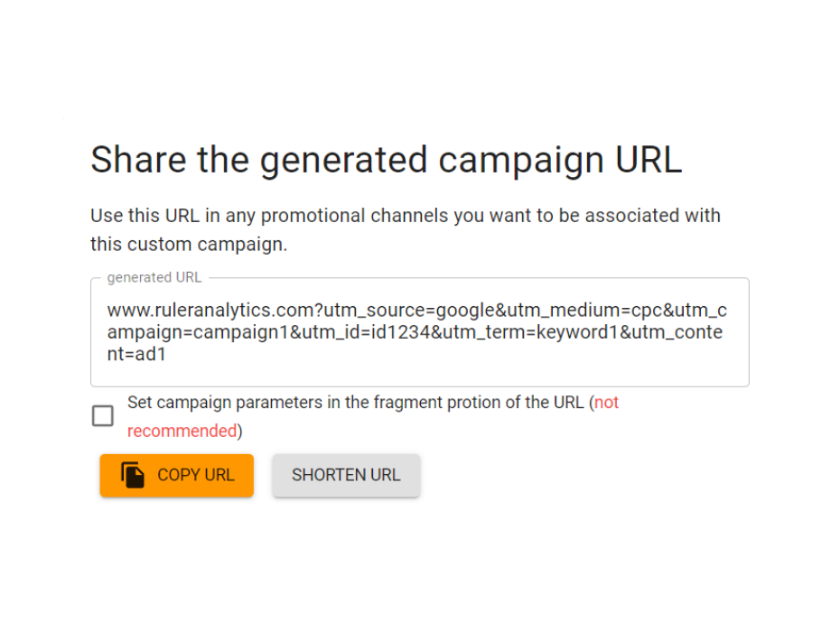 Balisage UTM de l'URL finale google analytics instagram