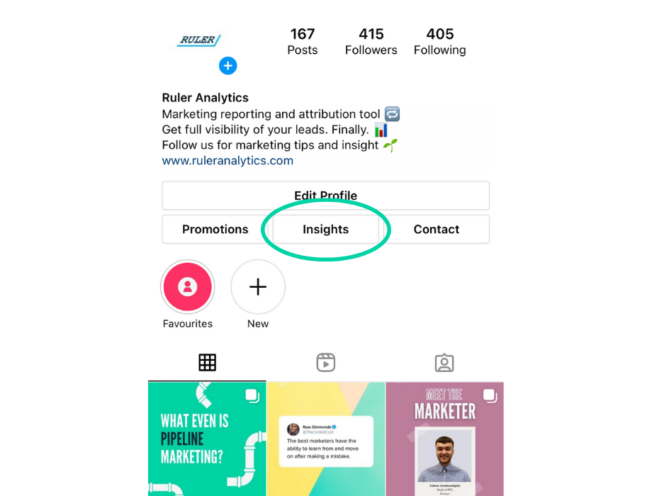 instagram d'analyse d'insights