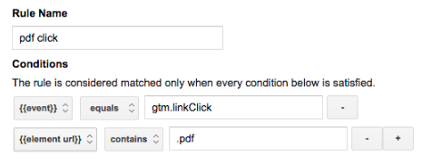 グーグルアナリティクスpdfでダウンロードを追跡するグーグルタグマネージャーをクリックする