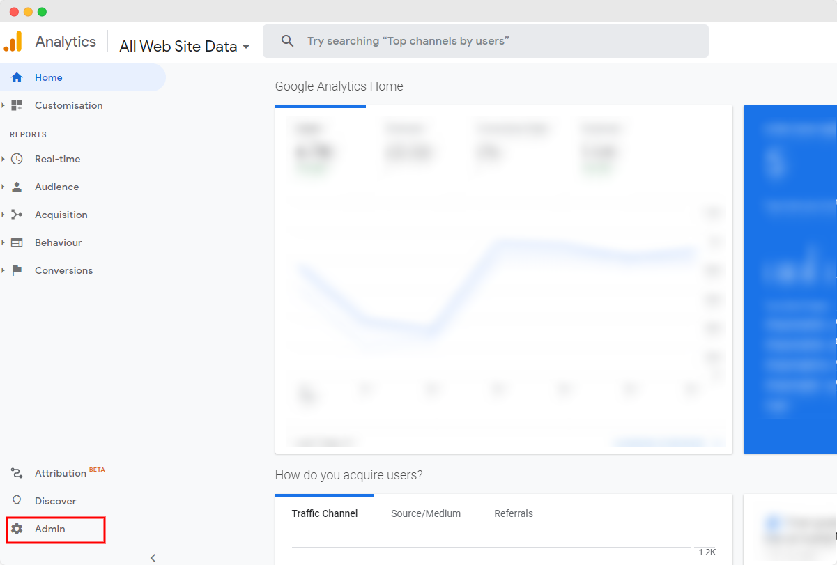 receita do Google Analytics - etapa 1 - www.ruleranalytics.com