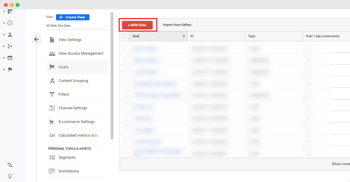 meta de receita do Google Analytics - etapa 2 - www.ruleranalytics.com