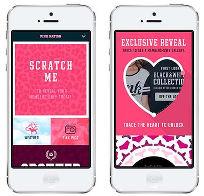 Aplikacja Victoria's Secret do gier e-commerce