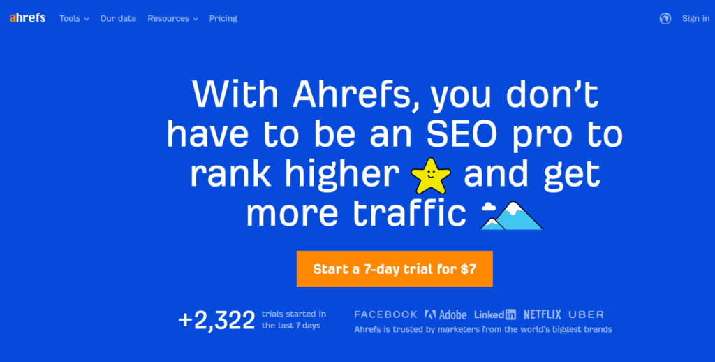 ahrefs 內容和 seo b2b 營銷工具