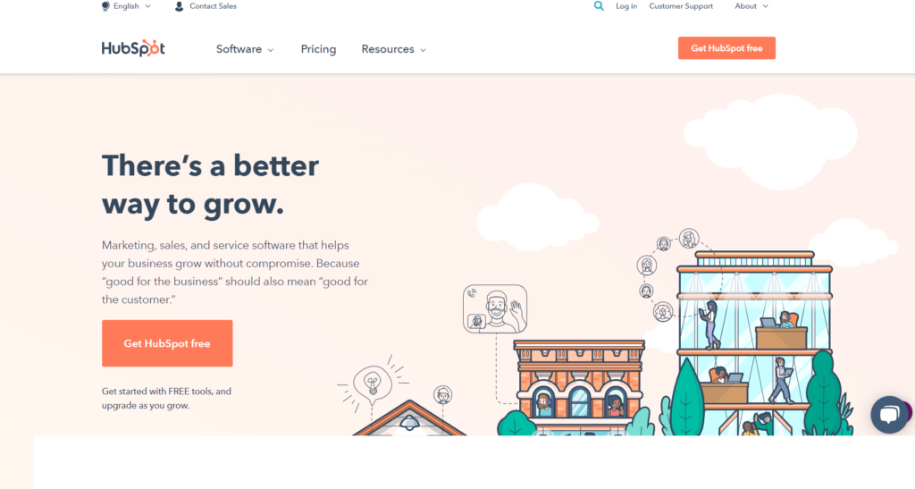 hubspot crm 和潛在客戶管理 b2b 營銷工具