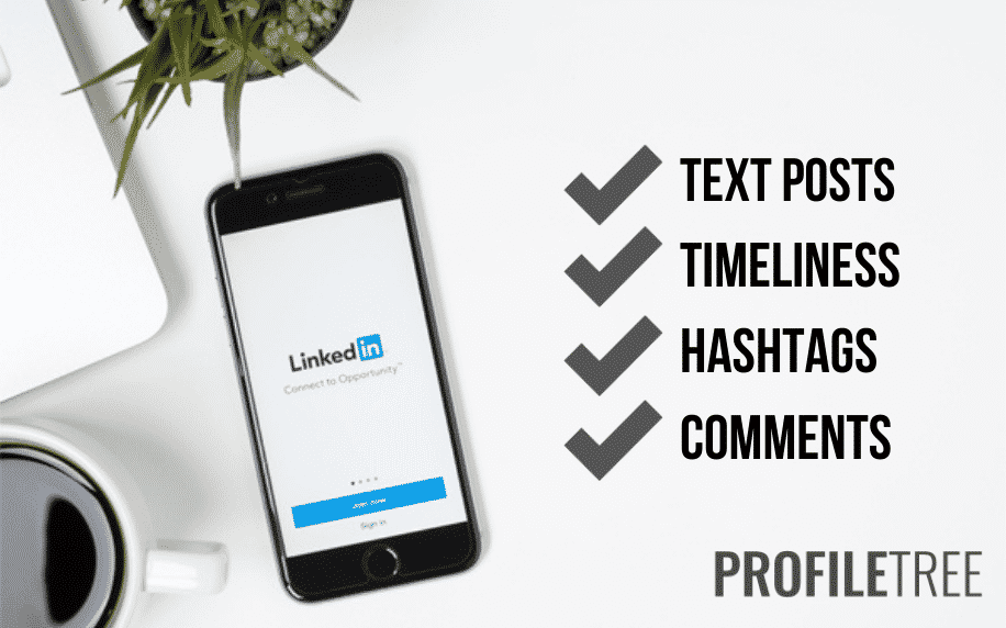 พื้นหลังสีขาวกับโทรศัพท์ที่แสดงโลโก้ linkedin