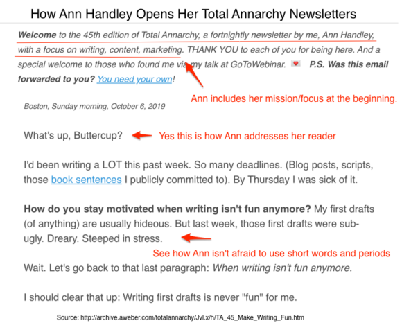 Biuletyn Ann Handley o całkowitej anarchii