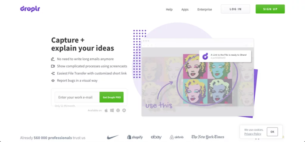 Droplrスクリーンショット