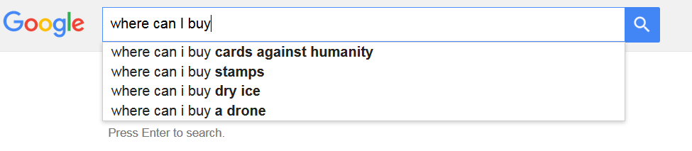 عينة بحث جوجل