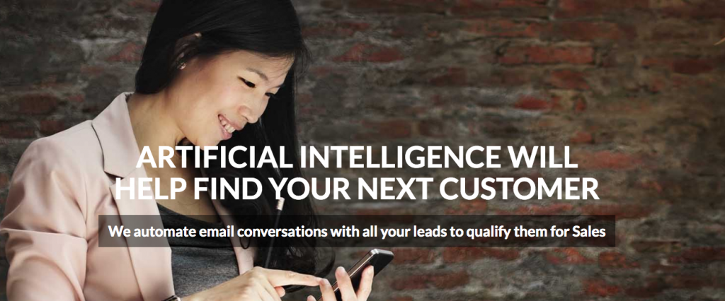 Capture d'écran Conversica du site