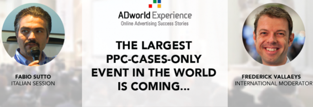 Captura de pantalla del sitio web de la conferencia PPC de Ad World Experience