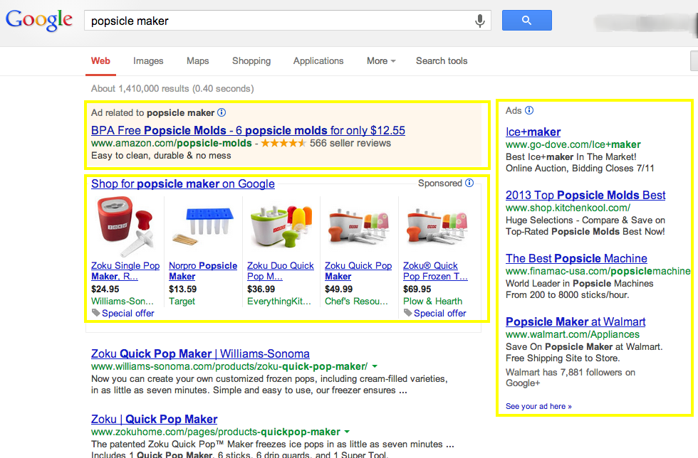 esempi di annunci Google