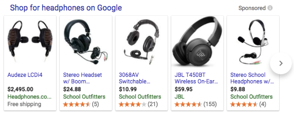 annunci di Google Shopping