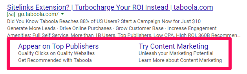 グーグル広告のスクリーンショット