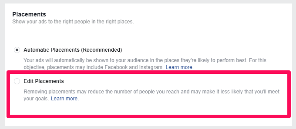 プレースメントのスクリーンショット