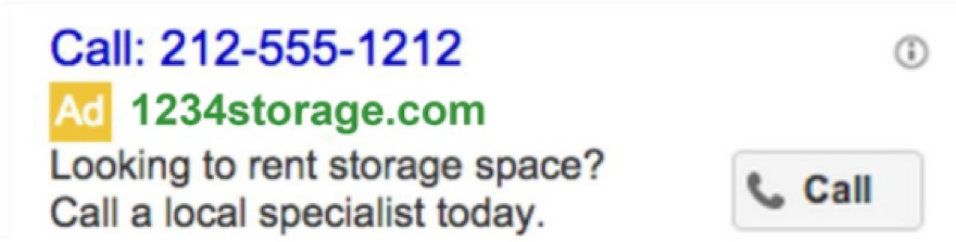 グーグル広告のスクリーンショット