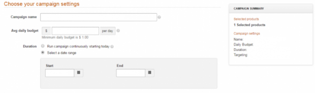 Wählen Sie Kampagneneinstellungen in Amazon Seller Central