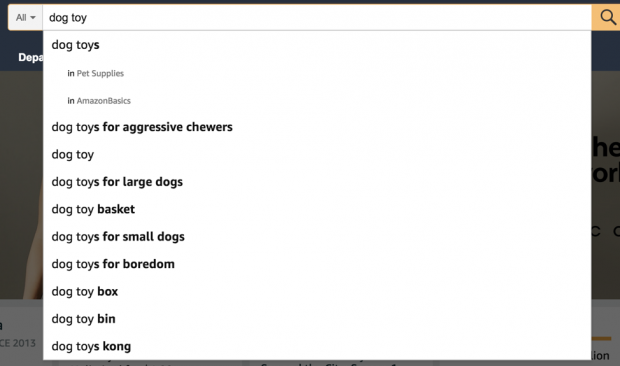 verwandte Suchergebnisse in Amazon für die Keyword-Recherche
