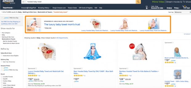 Jungle Scout Headline Search Ad auf Amazon