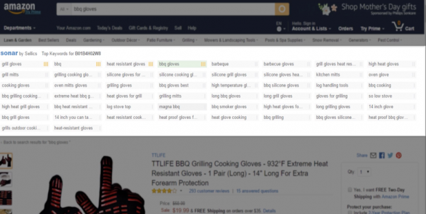Keywords für Produktseitenergebnisse