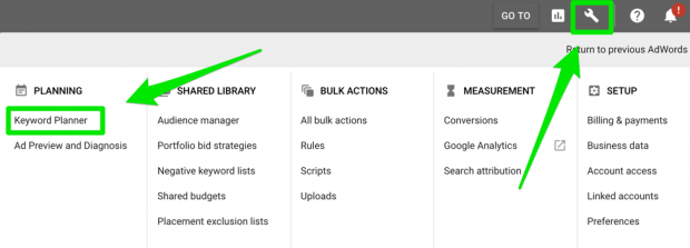 So greifen Sie auf den AdWords-Keyword-Planer zu