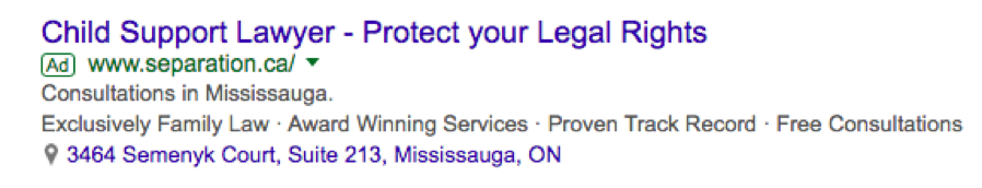 serp reklam ekran görüntüsü