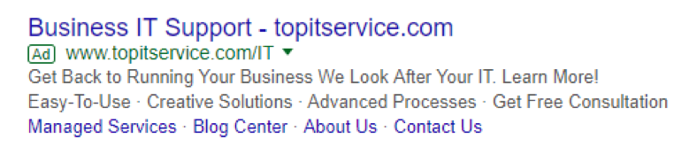 ภาพหน้าจอของโฆษณา Google Serp