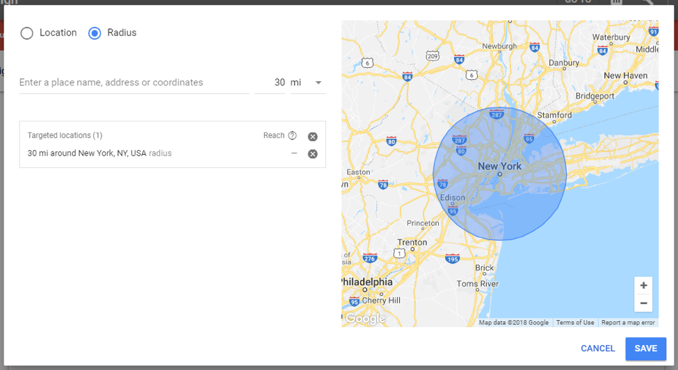 ภาพหน้าจอของ adwords