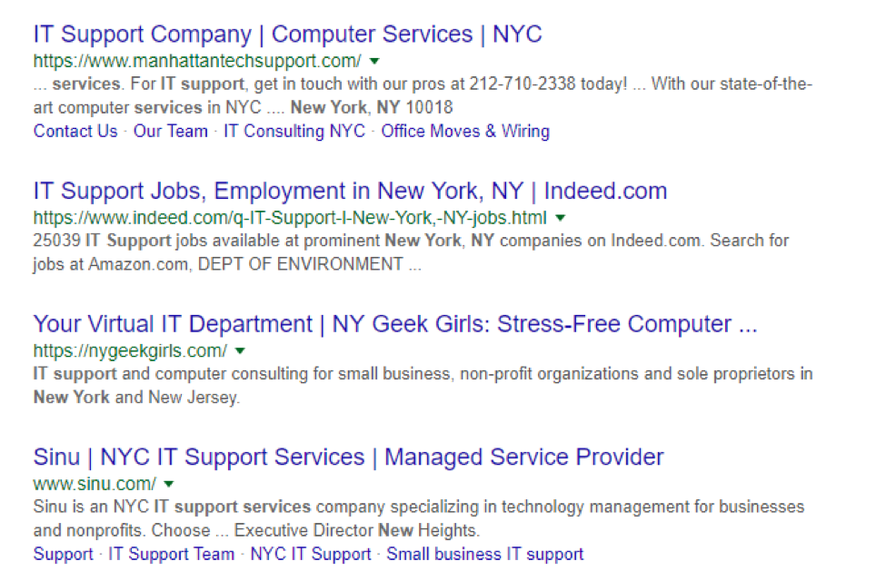 ภาพหน้าจอของโฆษณา Google Serp