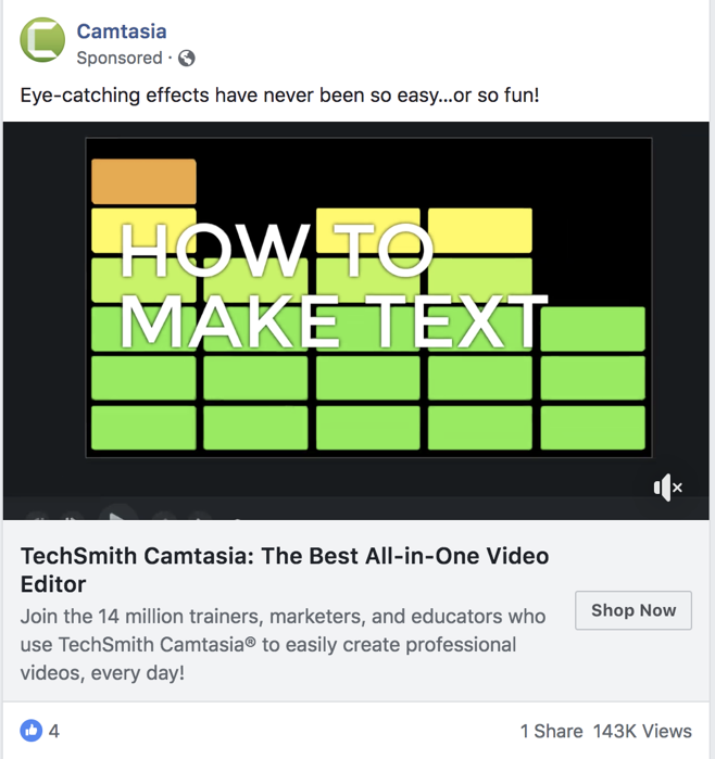 CTA esempio camtasia