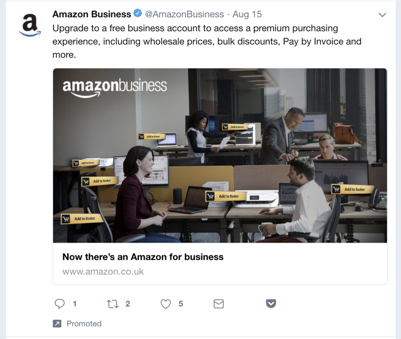 Esempio CTA Amazon Business