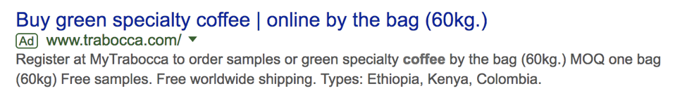 CTA esempio trabocca