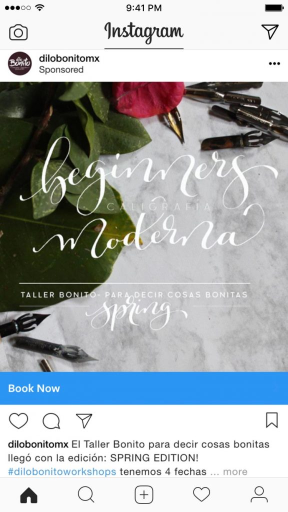 anuncio de instagram dilo bonito