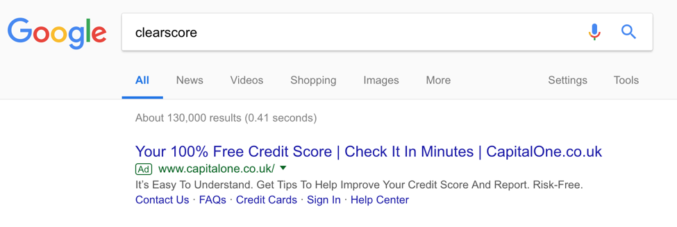 clearscore serp