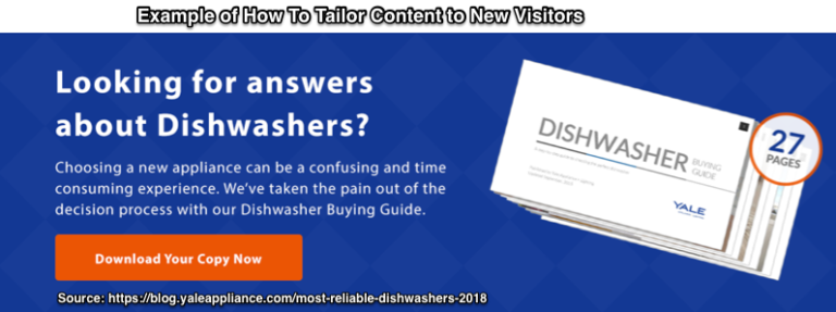 İçeriğin yeni ziyaretçilere göre nasıl uyarlanacağına ilişkin örnek