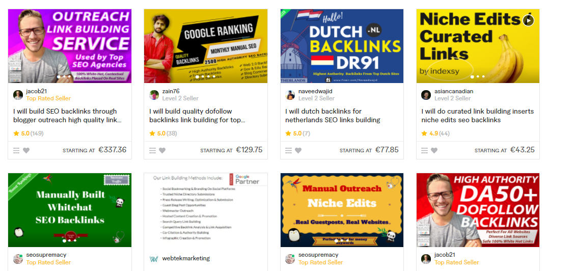 حزم الارتباط السيئ من Fiverr