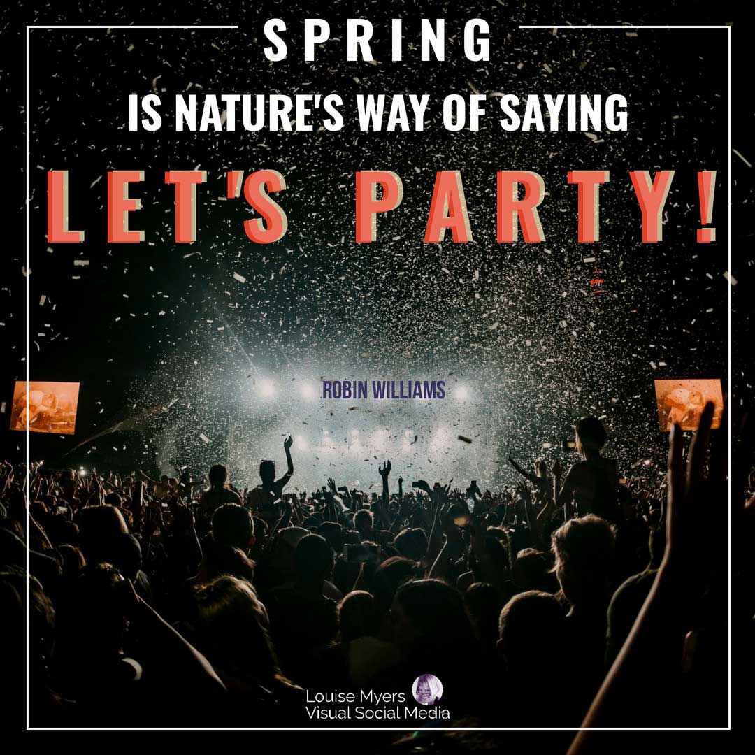 ผู้ชมที่ตื่นเต้นกล่าวว่าฤดูใบไม้ผลิเป็นวิธีพูดของธรรมชาติว่า Let's party