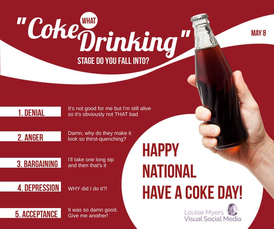 ikonik merah dengan sapuan putih dan botol coke di tangan dengan kuis coke.