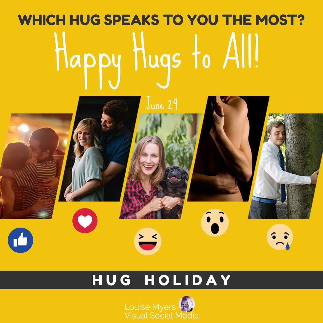 le foto di abbracci diversi dicono che ti parla di più in Hug Holiday.