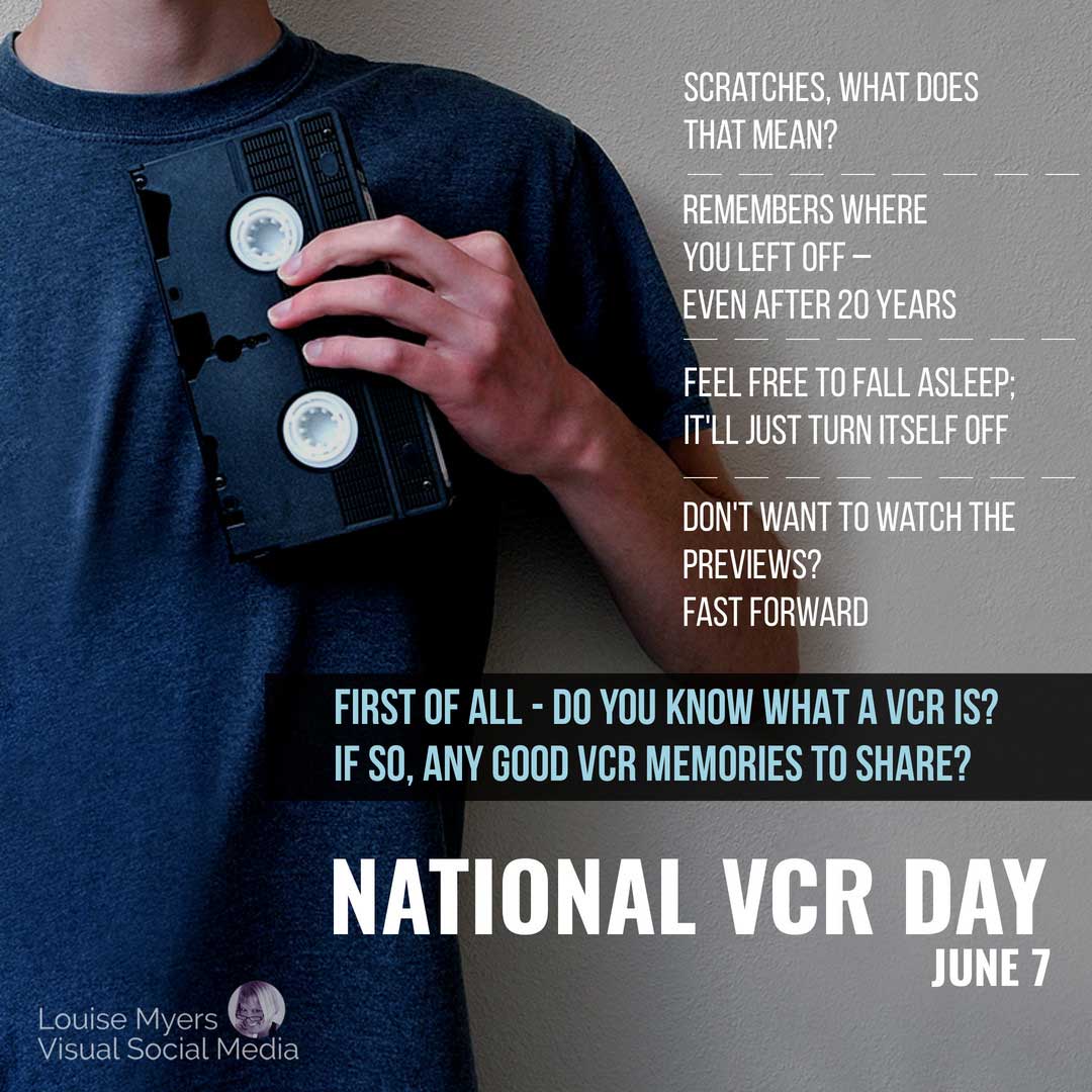 pensieri nostalgici sui videoregistratori per il National VCR Day.