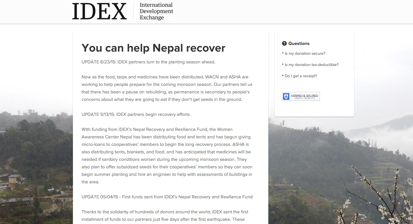 IDEX-nepal-kurtarma sayfası