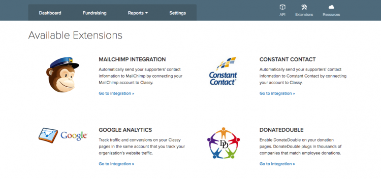 ekstensi kampanye penggalangan dana
