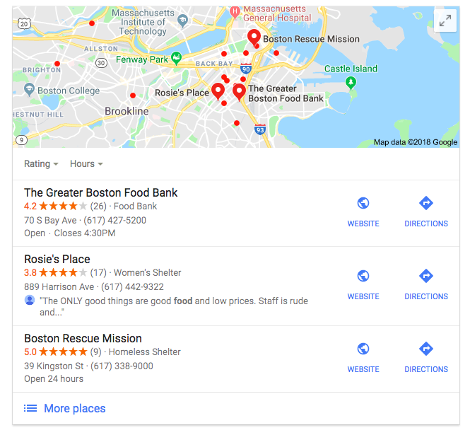 Google-Suchergebnisse für Lebensmittelspende Boston